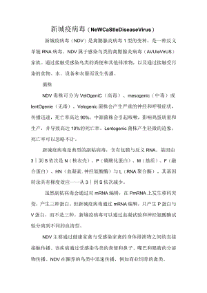 新城疫病毒的介绍.docx