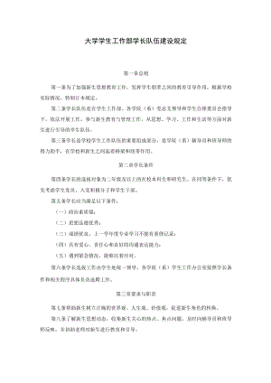 大学学生工作部学长队伍建设规定.docx