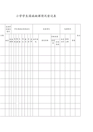 小学学生因病缺课情况登记表.docx
