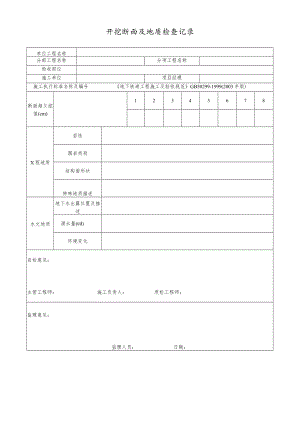 开挖断面及地质检查记录.docx