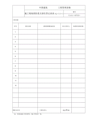 施工现场消防重点部位登记表.docx