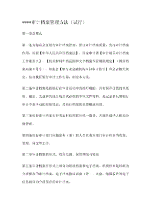 审计档案管理办法.docx