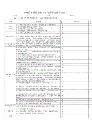 护理技术操作规程（封闭式吸痰法考核表）.docx