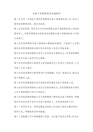 建筑施工后备干部推荐培养实施细则.docx