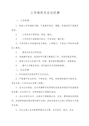 工作场所及会议纪律.docx