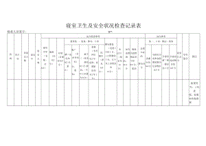 寝室卫生及安全状况检查记录表.docx