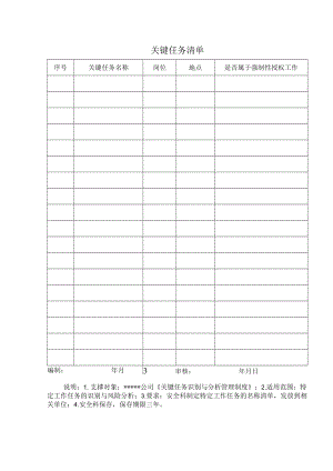 安全标准化之关键任务清单.docx