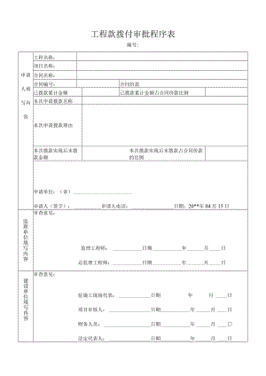工程款拨付审批程序表.docx
