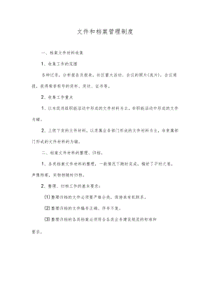 文件和档案管理制度.docx