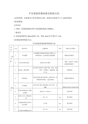 平瓦屋面质量标准及检验方法.docx