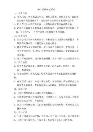 护士素质规范要求.docx