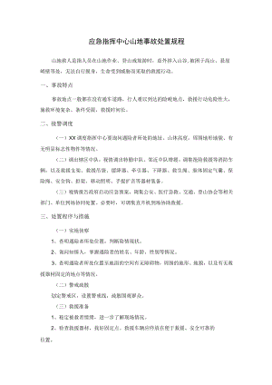 应急指挥中心山地事故处置规程.docx