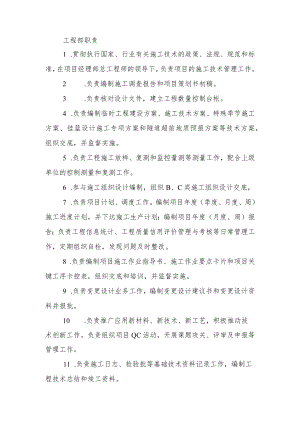 建筑施工工程部职责.docx
