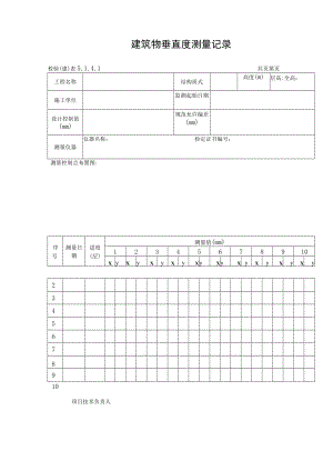 建筑物垂直度测量记录.docx