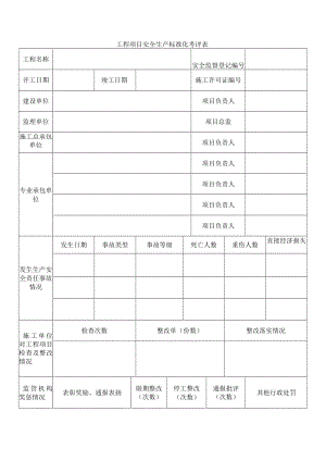 工程项目安全生产标准化考评表.docx