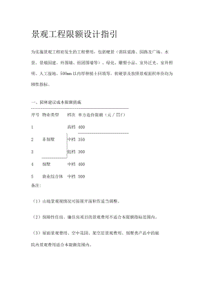 景观工程限额设计指引.docx