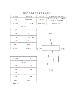 施工升降机垂直误差测量记录表（已填）.docx