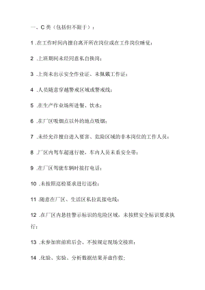 安全管理：反三违清单.docx