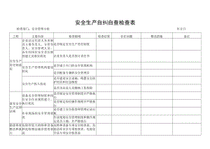 安全生产自纠自查检查表（8页）.docx