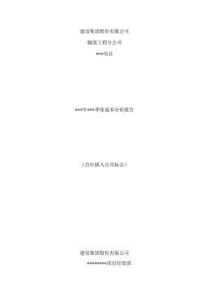 建筑公司成本分析报告模板.docx