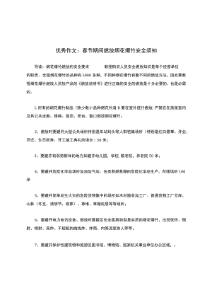 春节期间燃放烟花爆竹安全须知.docx
