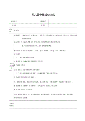 幼儿园带教活动记载（模版十二）.docx
