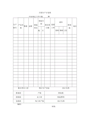 月度生产计划表.docx