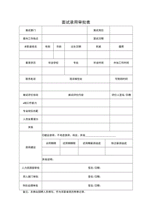 面试录用审批表.docx