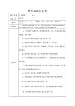 物业部岗位职责.docx