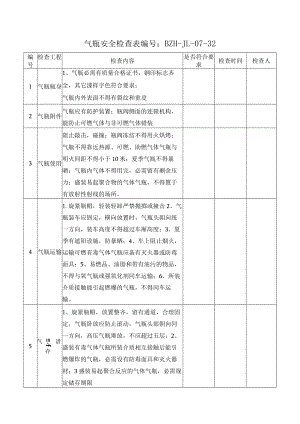 气瓶安全检查表 编号.docx