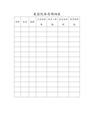 美容院库存明细表.docx