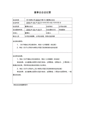 董事会会议纪要.docx