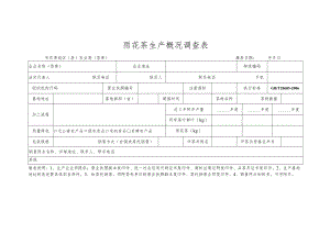 雨花茶生产概况调查表.docx