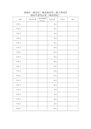 水车台班记录（绿化用水）.docx