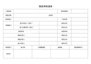 物资申购清单.docx