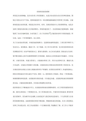 浅谈班组建设感想.docx
