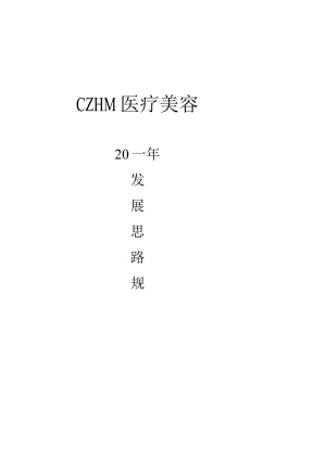 医疗机构医院年度发展思路和计划.docx
