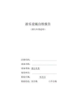 游乐场滑行类自检报告.docx