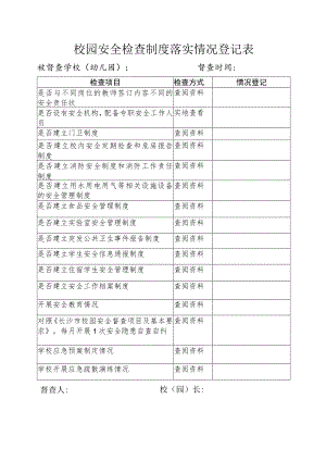 校园安全管理制度落实检查表.docx