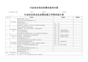 行业协会商会收费自查自纠表.docx
