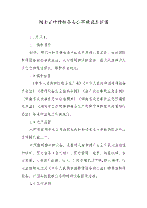 湖南省特种设备安全事故应急预案（2023）.docx