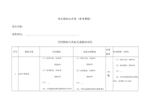 项目指标自评表参考模板.docx