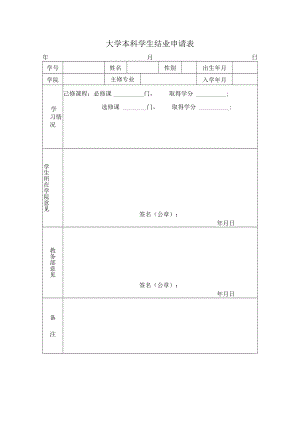 大学本科学生结业申请表.docx