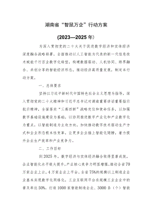 湖南省“智赋万企”行动方案（2023—2025年）.docx