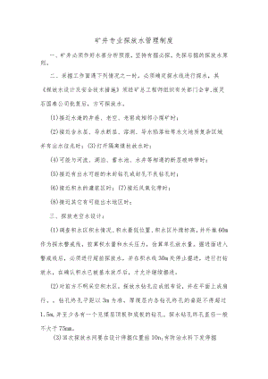 矿井专业探放水管理制度.docx