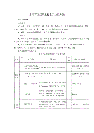 水磨石面层质量标准及检验方法.docx