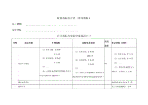 项目指标自评表参考模板.docx
