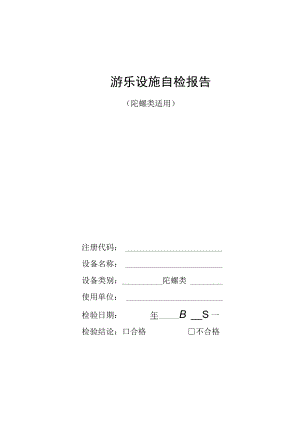 游乐园陀螺类自检报告.docx