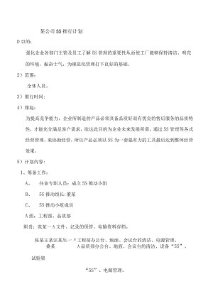 某公司5S推行计划.docx