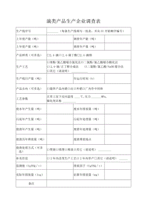 滴类产品生产企业调查表.docx